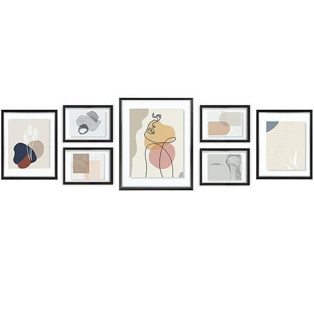 Golden State Art, Black Floating Frames for One 11x14, Two 8x10, and Four 5x7 Pictures, Clear Glass Displays Any Size Photo Up to 11x14, 8x10, 5x7, for Wall or Table Top Decoration(Floating Frame)