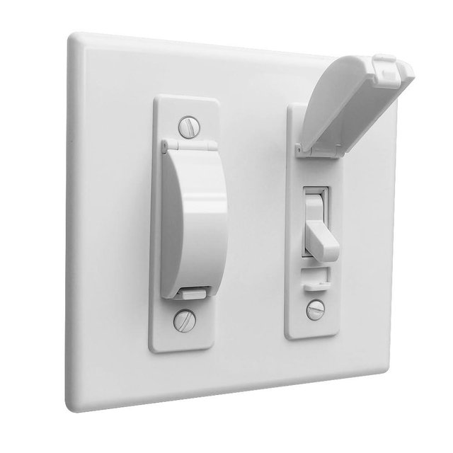 Wall Switch Guard, ILIVABLE Childproof Light Switch Plate Covers Protects Your Lights or Circuits from being Accidentally Turned On or Off by Children and Adults (White, 4 Pack)