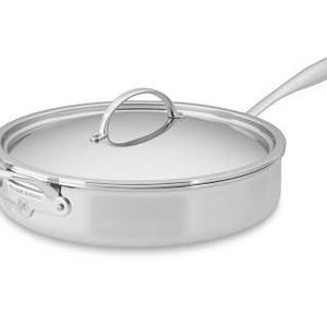 Williams Sonoma Thermo-Clad™ Stainless-Steel Sauté Pan with Lid, 6 1/2-Qt.