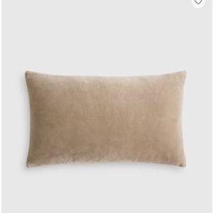 Classic Cotton Velvet Pillow Cover - Taupe, 12x20