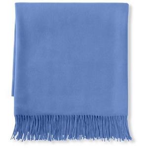 Solid Cashmere Throw, Placid Blue