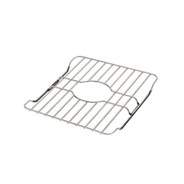 SunnyPoint 304 Stainless Steel Sink Protector Rack – Rust-Resistant Grid for Kitchen Sink Bottom, Scratch Prevention, Drainage Support – Fits Sinks 10.75" x 12.4", Center Drain Hole Required