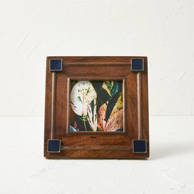 4" x 4" Wood Resin Single Picture Table Frame Walnut - Opalhouse™ designed with Jungalow™