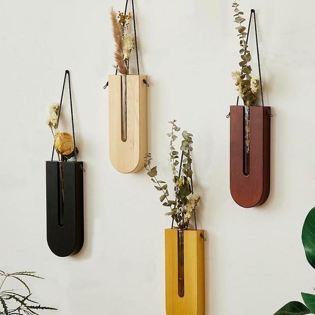 Veichin Wall Planters for Indoor Plants, Wall Hanging Planter and Vase for Flowers, Boho Wall Plant Holder, Indoor Propagation Station for Living Room Wall Décor