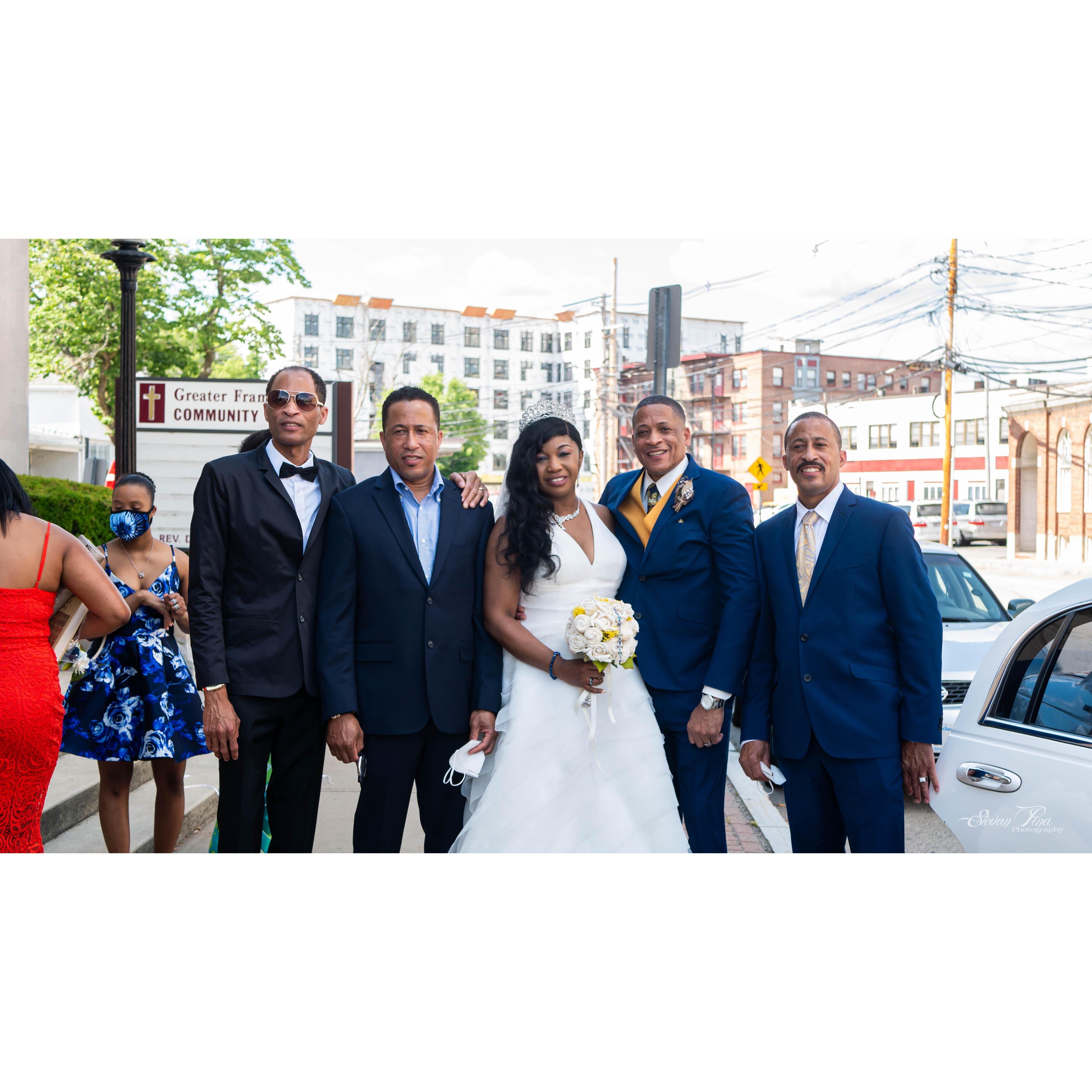 From left to right: Nathan, Junior, Raquel, Fenton, Paul