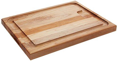 John Boos Block Au Jus Maple Cutting/Carving Board with Hand Grips and Sloping Juice Groove, 20 Inches x 15 Inches x 1.5 Inches