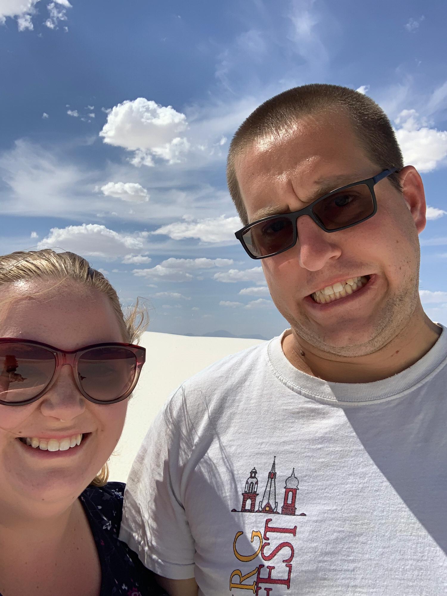 White Sands National Monument. Also was two years since John and Kayla started dating. 6/7/2019