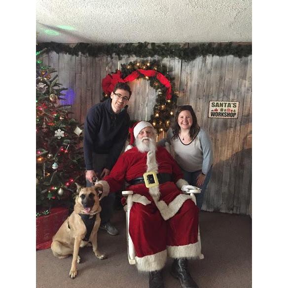 We chopped our first tree down and saw Santa!