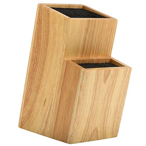 Mantello 2 Tier Universal Wood Knife Block Knife Holder Storage Organizer