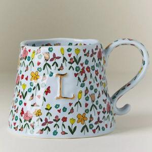 The Mud Fairy Stoneware Monogram Mug