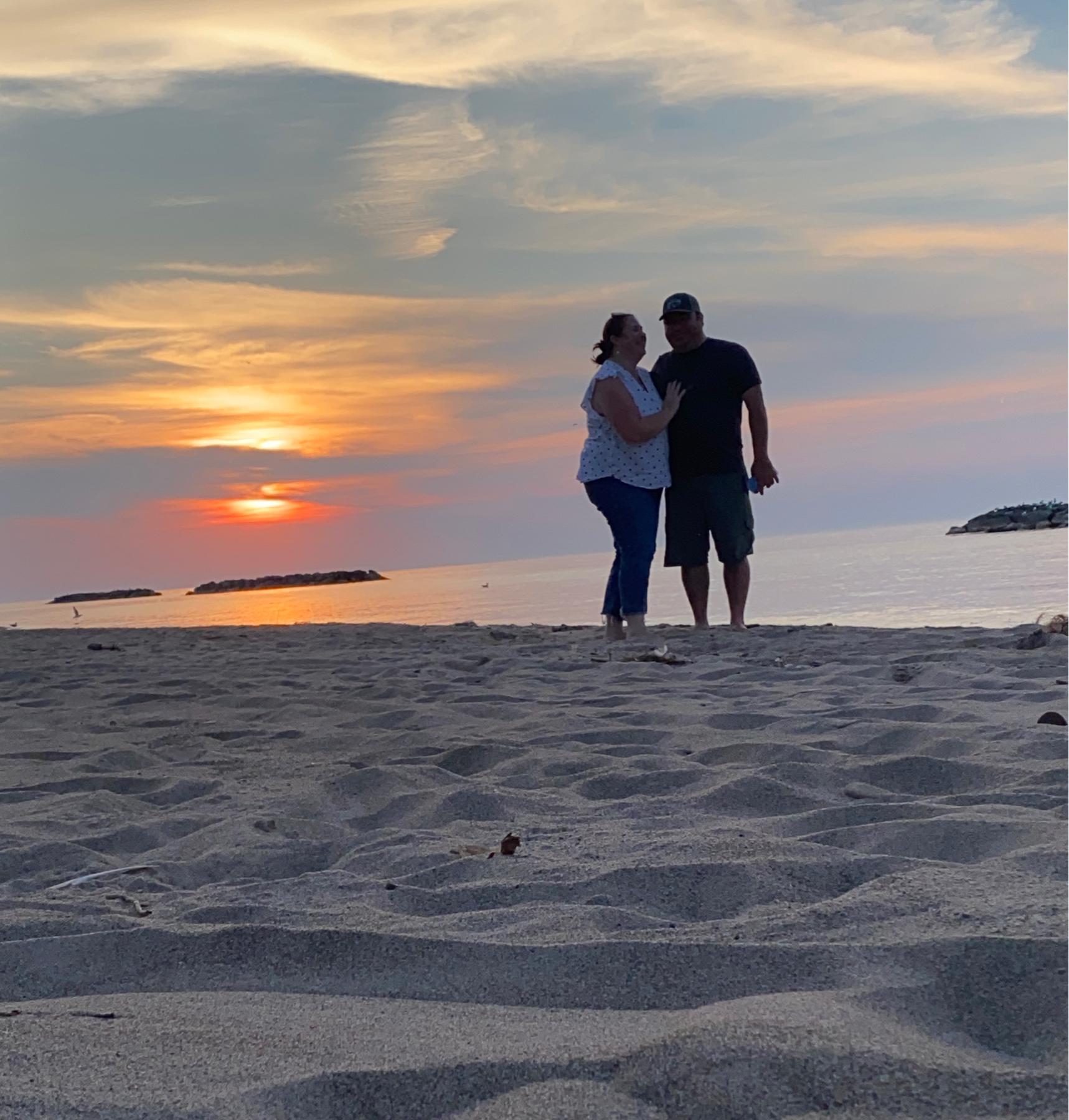 Loving the sunset over Lake Erie.