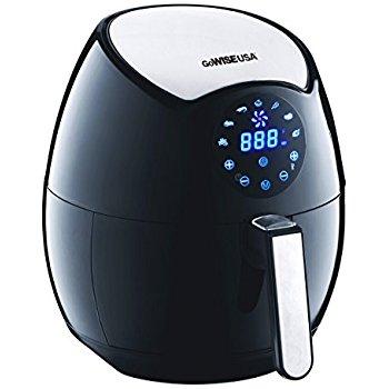 GoWISE USA GW22621 4th Generation Electric Air Fryer, Black, 3.7 QT, 1400W + Recipe Book