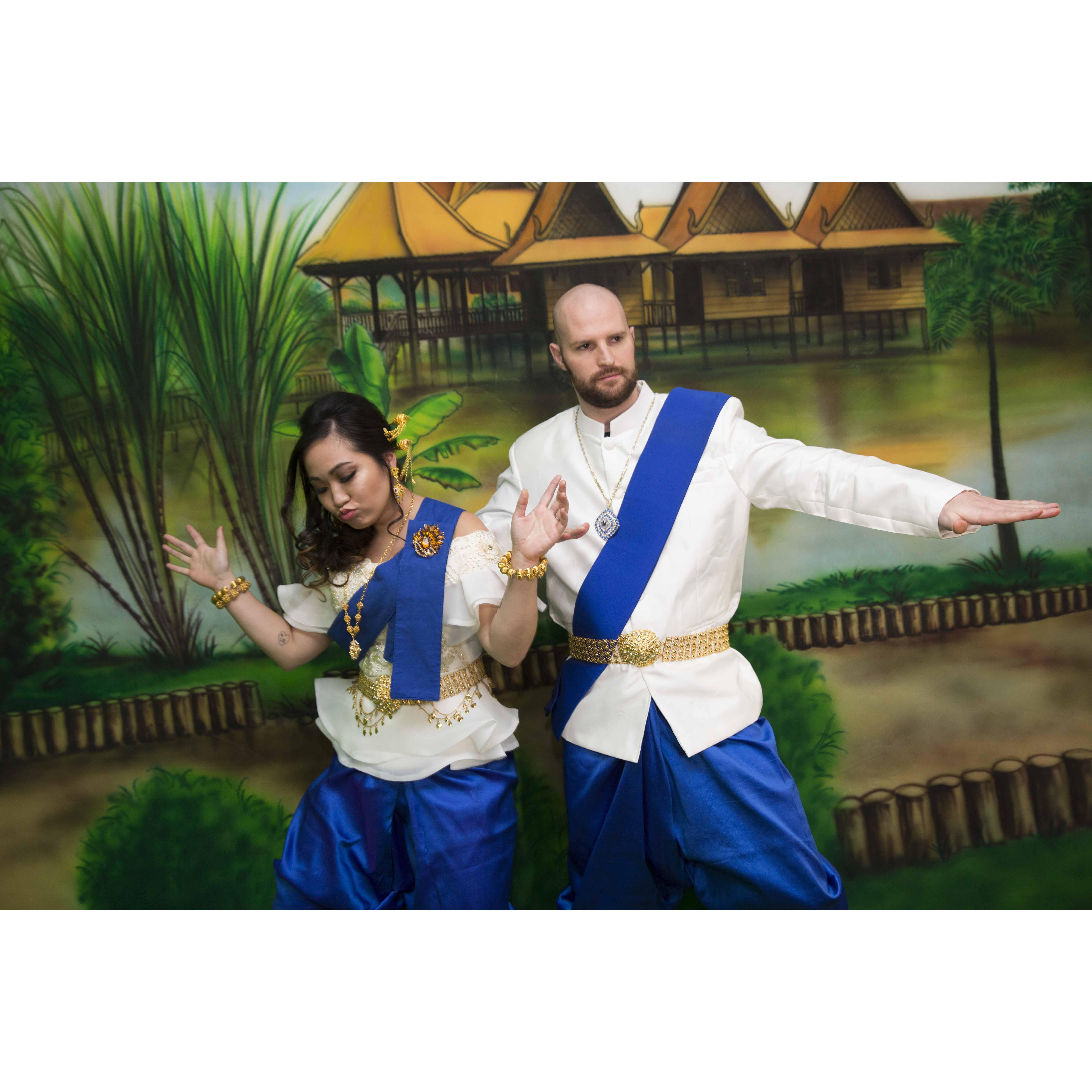 We were at the studio for maybe 4 hours at this point so... we were getting hungry and a little bit loopy :)