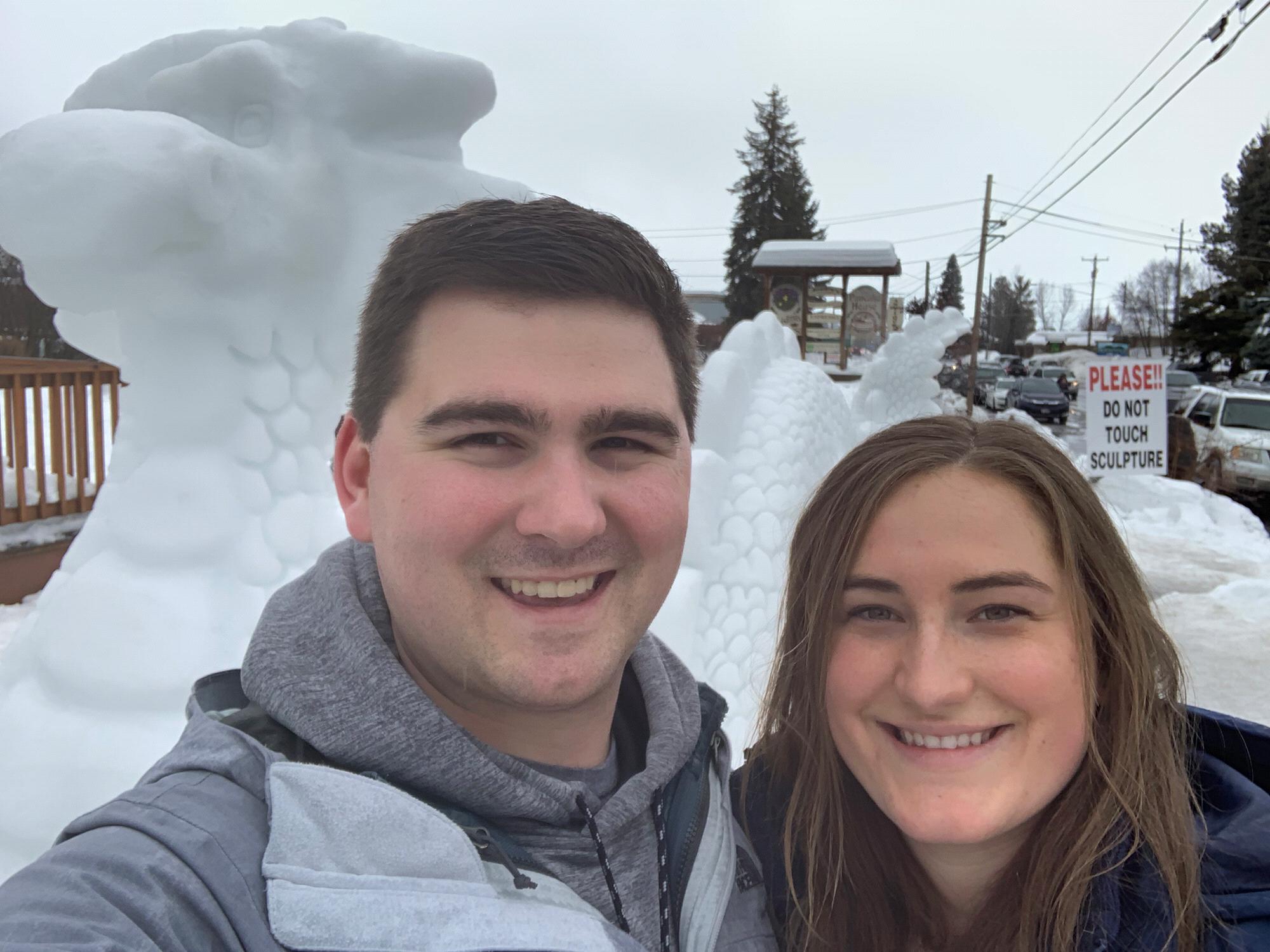 Ice sculptures at the McCall Winter Carnival