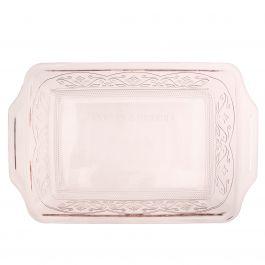Laurel Embossed™ Rosewater Glass Bake Dish, 3 Quarts