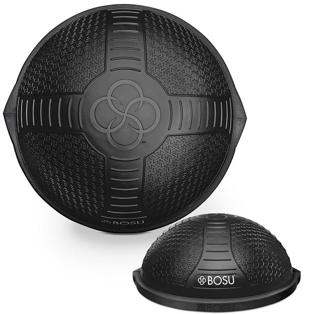 Bosu Half Ball Home Balance Exercise Trainer for Strength and Flexibility Workouts with Built to Last Burst Resistant Material and Hand Pump
