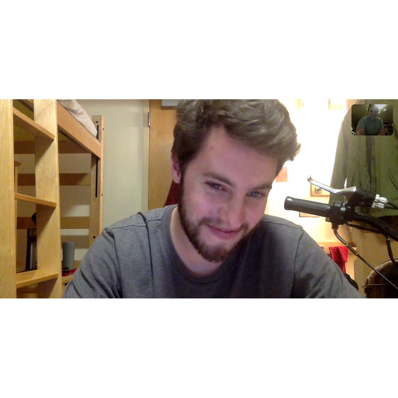 Many nights spent on skype while 2,600 miles away from one another in college.