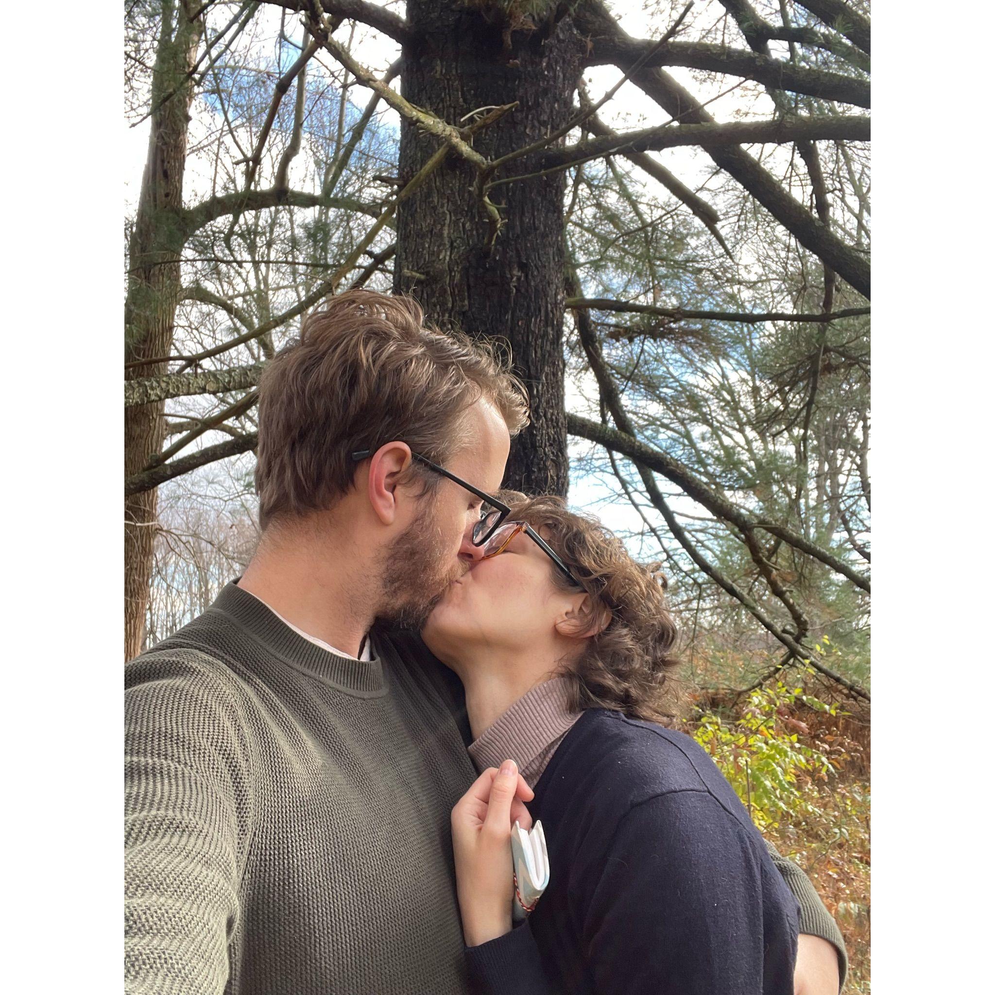 We said our vows to each other under a very good tree on a chilly morning in November 2023