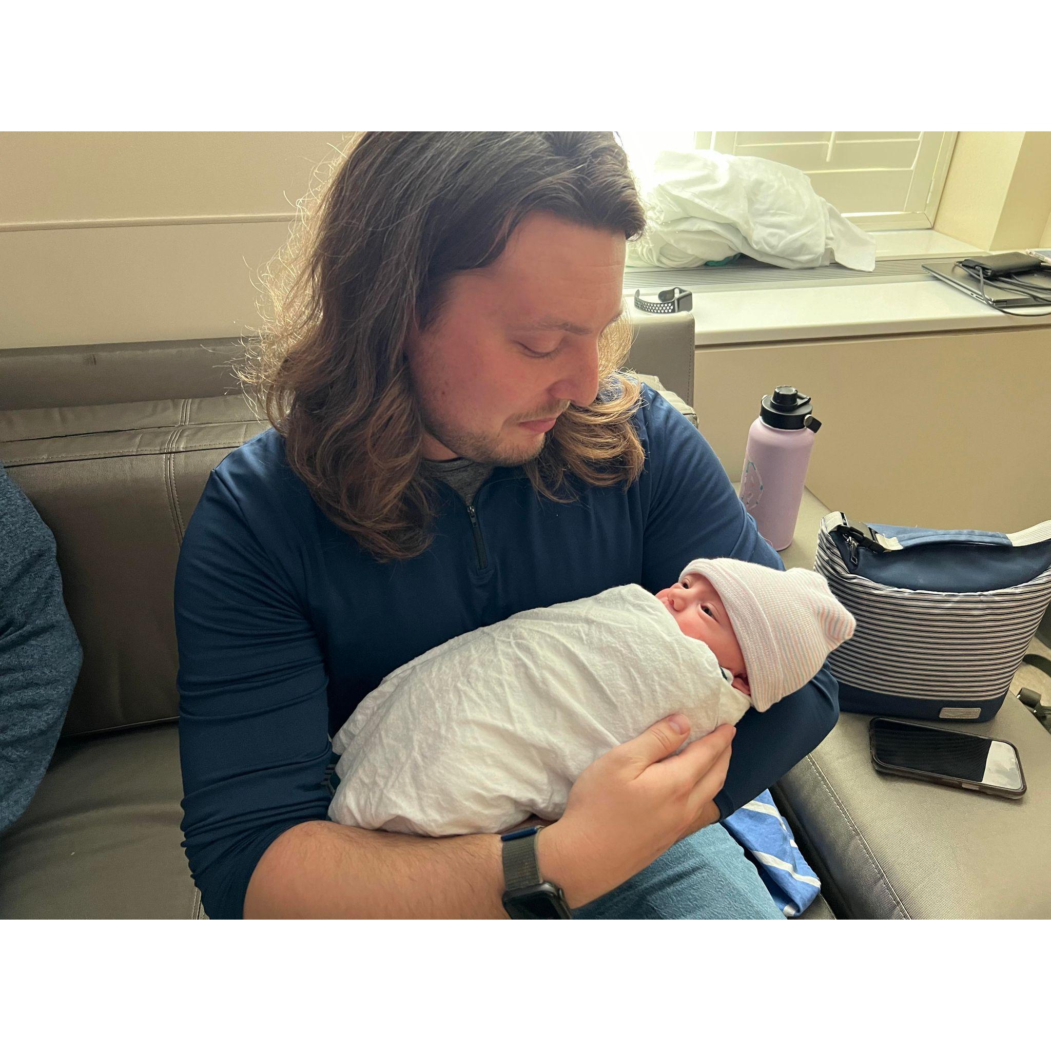 Justin meeting Ruby for the first time.