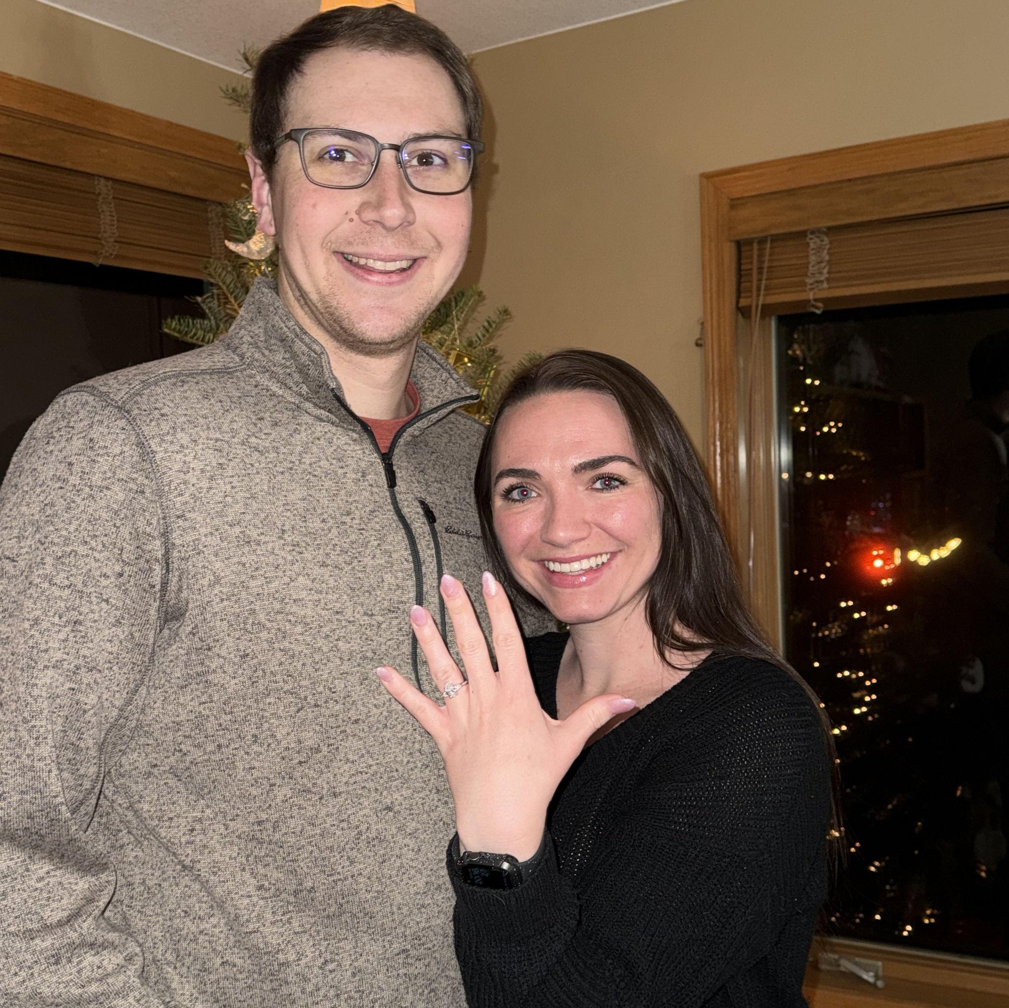 Announcing our engagement, Christmas 2024.
