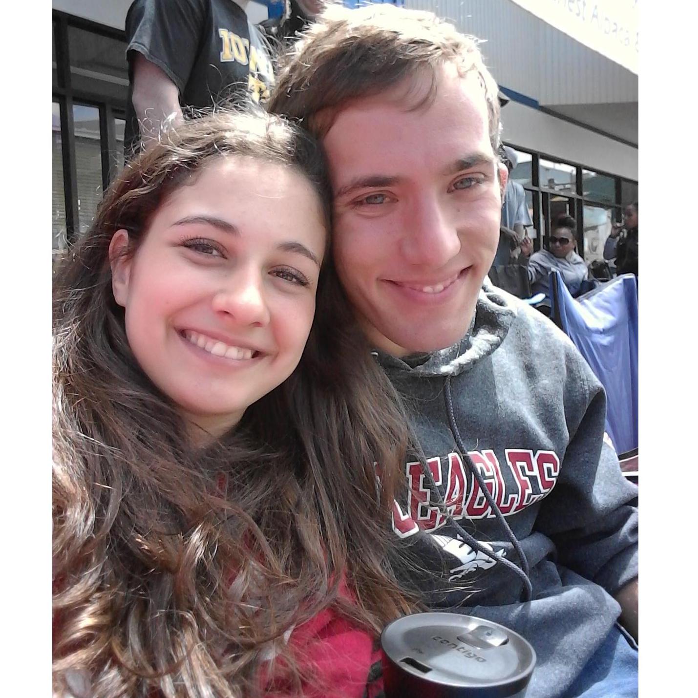 Laura's second parade in Seaside with Cutter. (My favorite part... sitting next to him.)