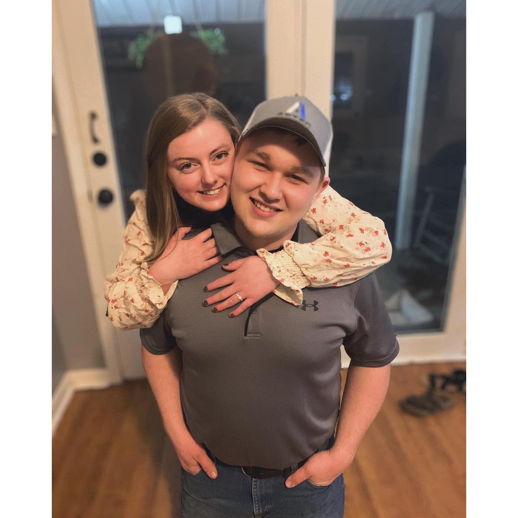 The night we got engaged! March 5th, 2022