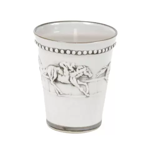 11oz Julep Cup with Soy Candle in Embossed Running Horse