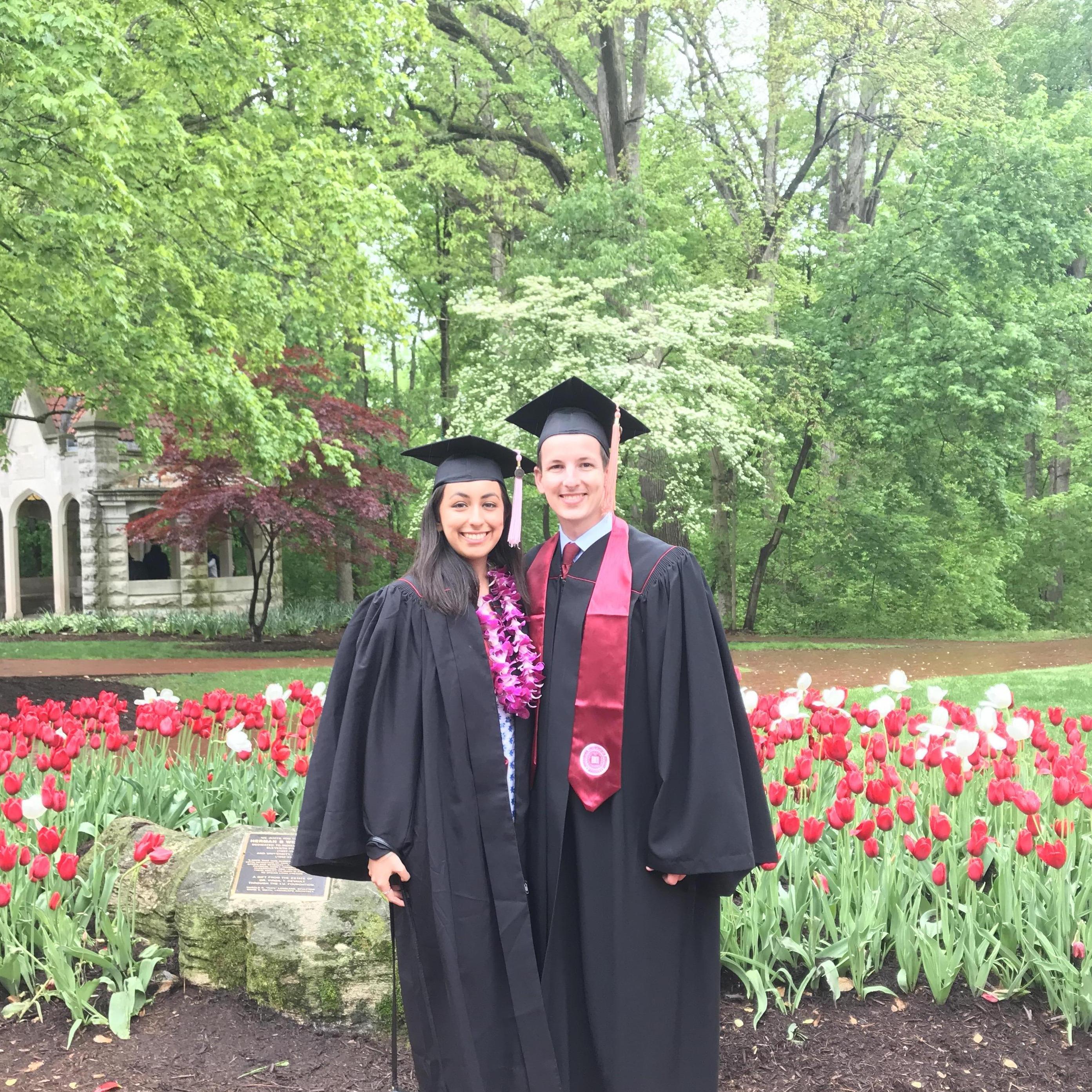 Our college graduation from Indiana University at Bloomington - May, 2019