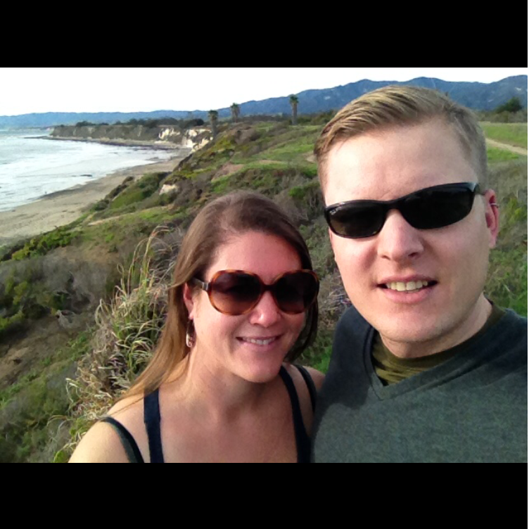 First photo we ever took together. Walking on the Ellwood Bluffs.