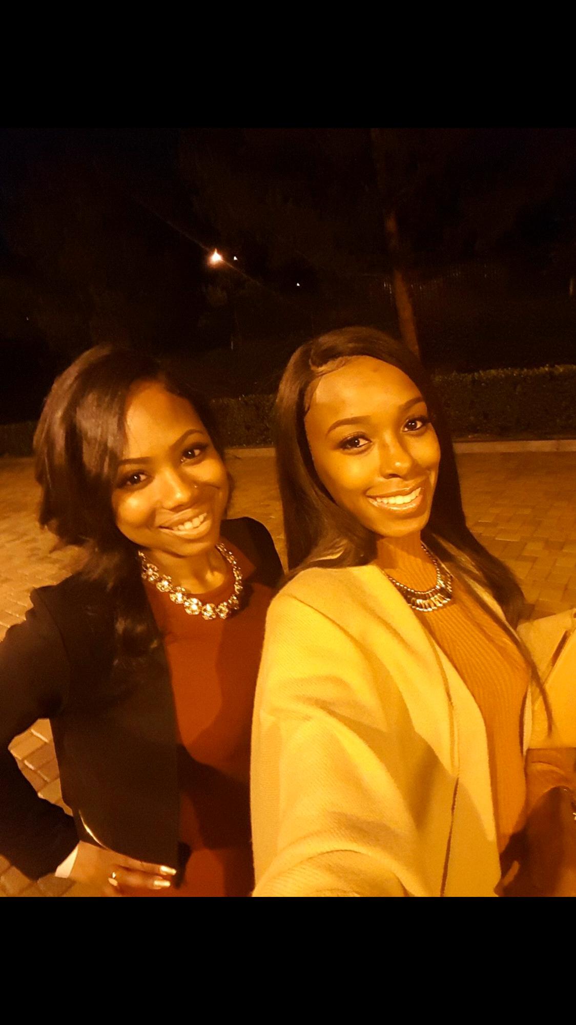 Mechellé with her best friend and Matron of Honor, Keyona.