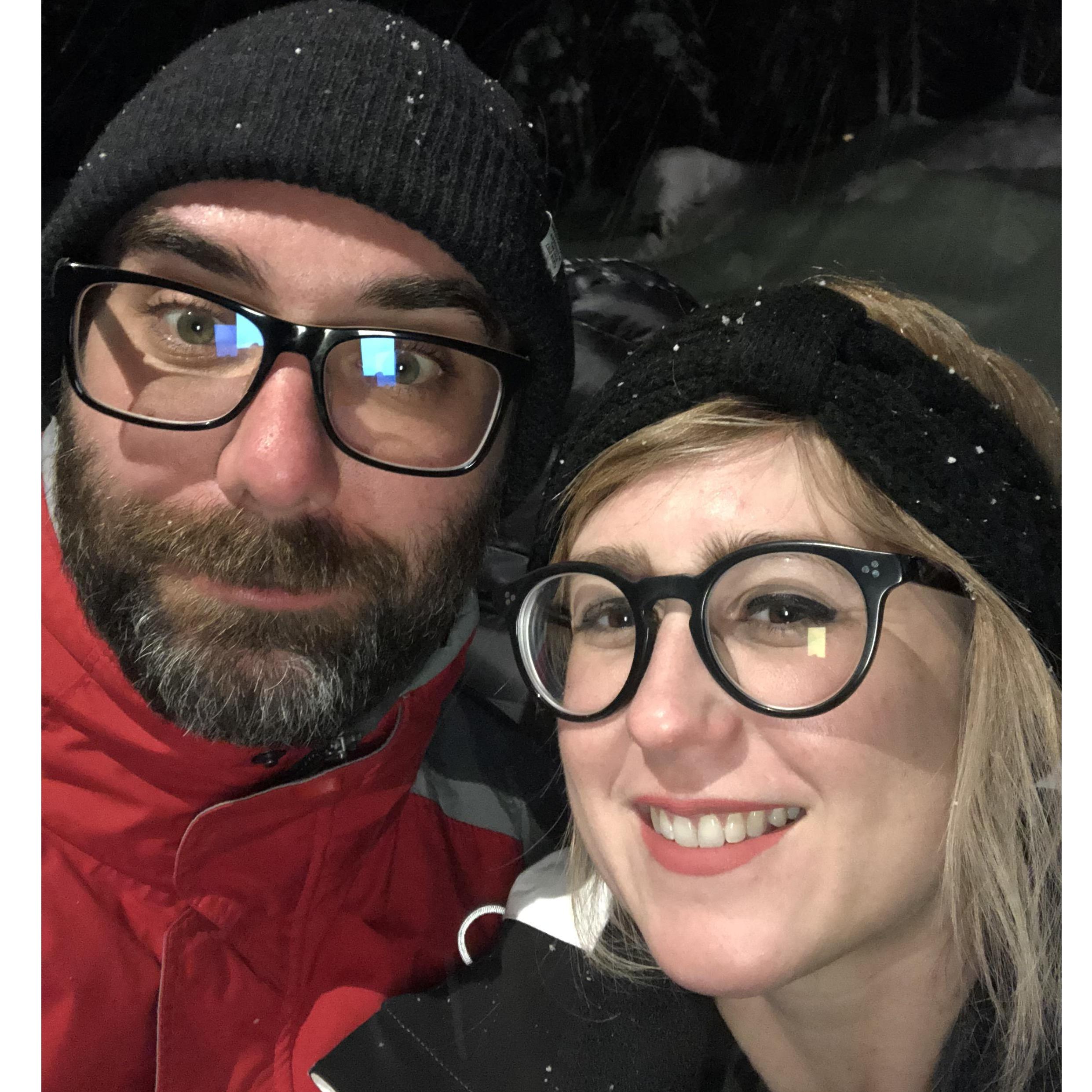 Caught in a snow storm in Mammoth