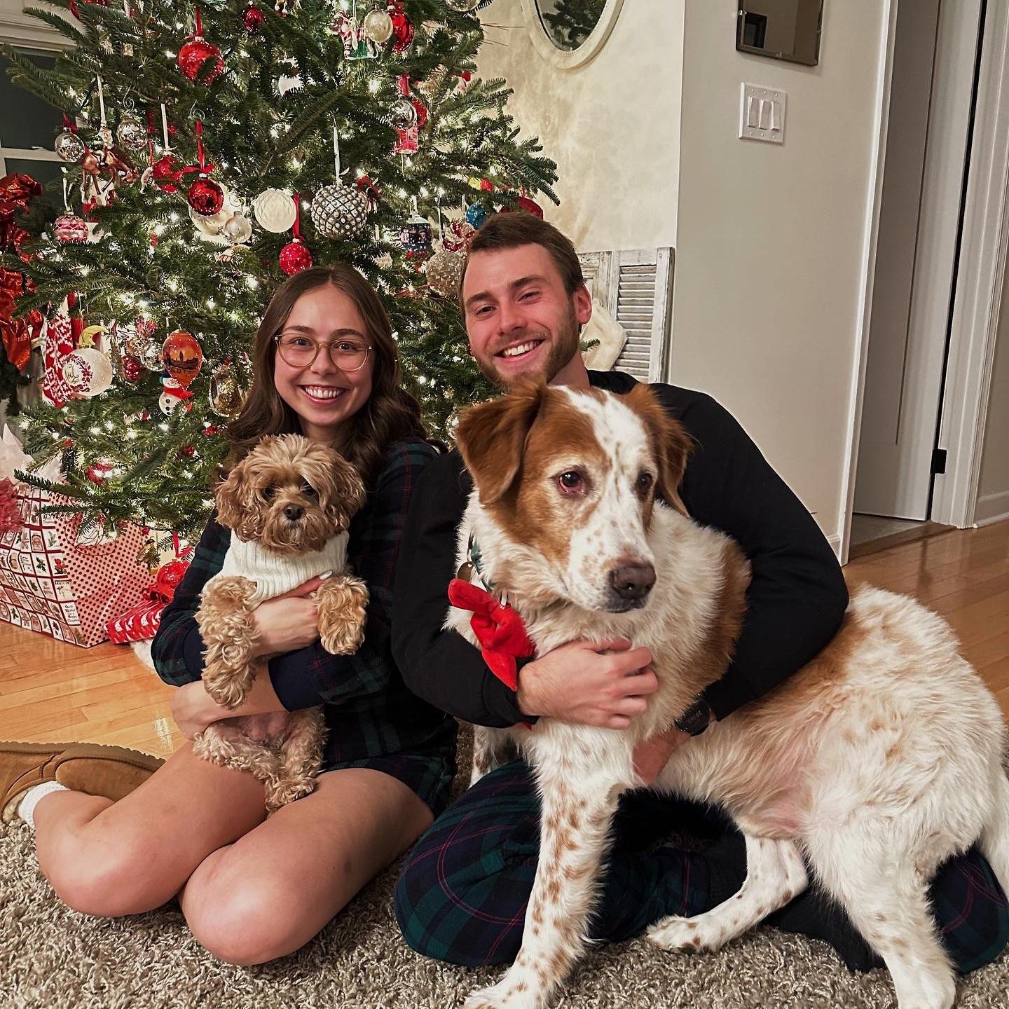 The dogs were Gabby's first...but they just might love Nate more!