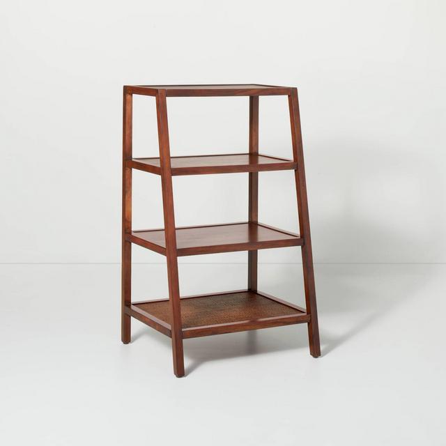 Wood & Cane Transitional Bookshelf Brown - Hearth & Hand™ with Magnolia