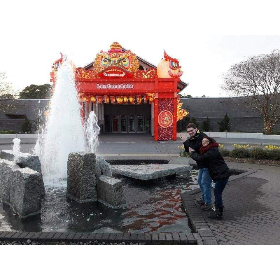 This was during spring break of 2018 at the Norfolk Botanical gardens.