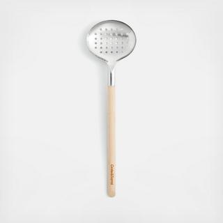 Beechwood and Stainless Steel Slotted Spoon