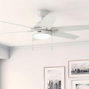 Hunter Toledo 52-in Fresh White Ceiling Fan With Light ( 6 -Blade )