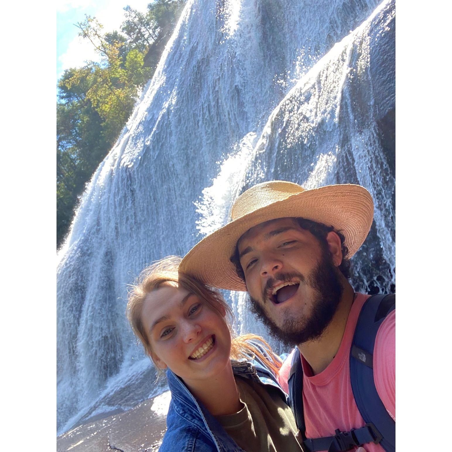 We climbed to the bottom of High Falls in NC. It was so cool! We even saw a copperhead hiding in some rocks!