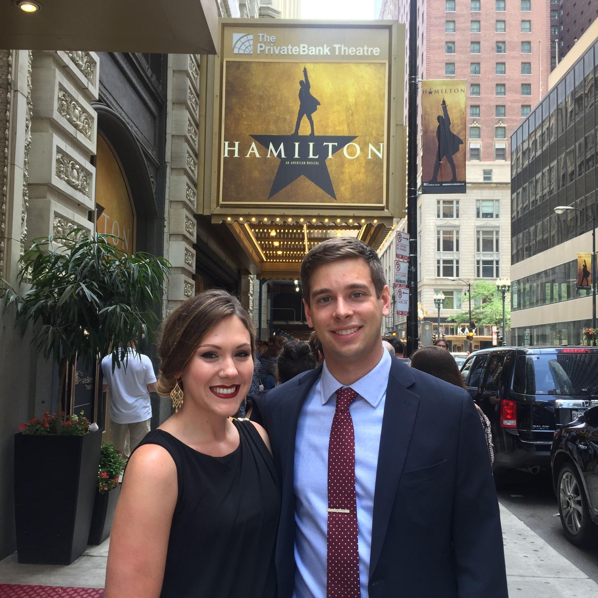 Macy surprised Michael with Hamilton tickets in 2017