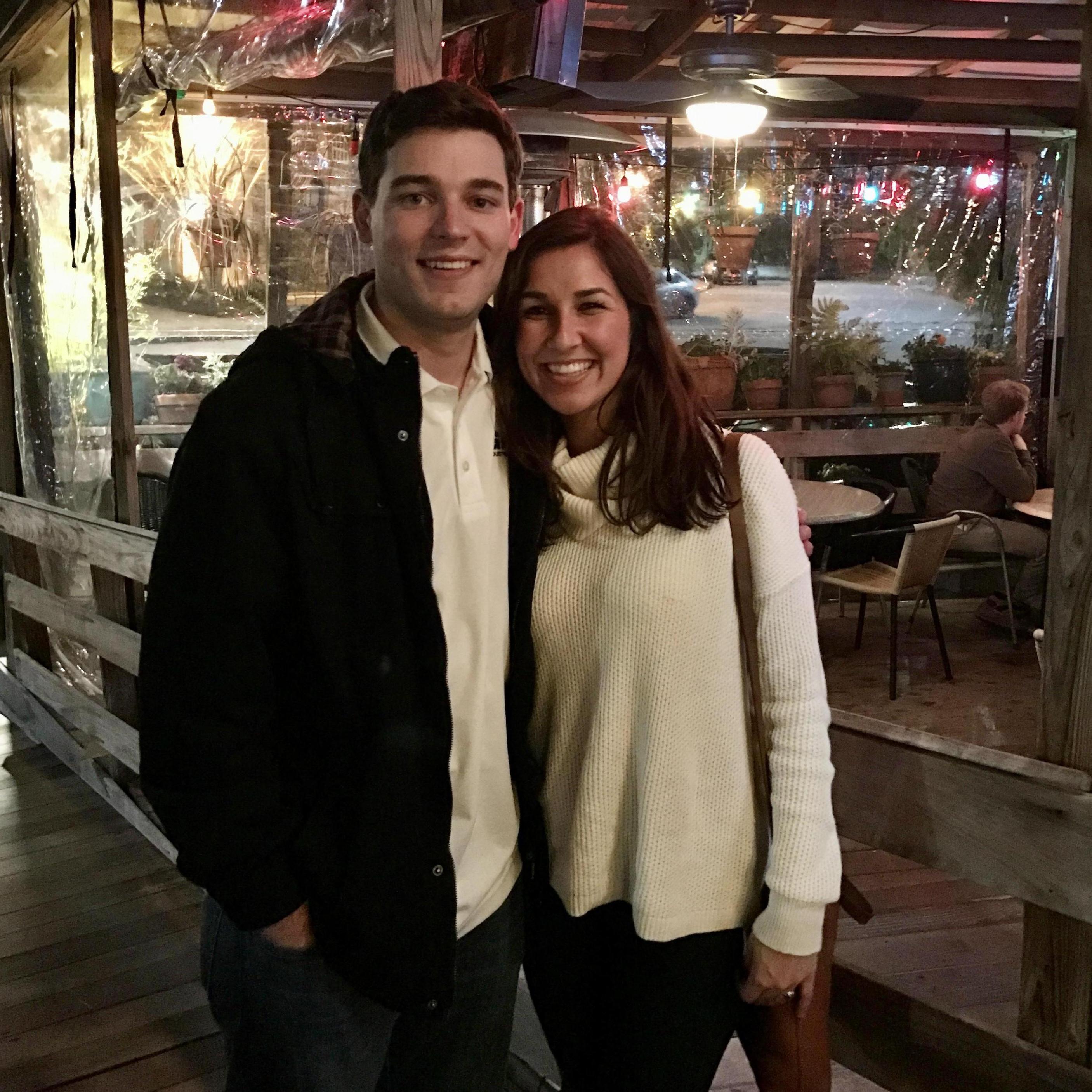 January 2017, Steph's first night in Atlanta after moving there with Jensen