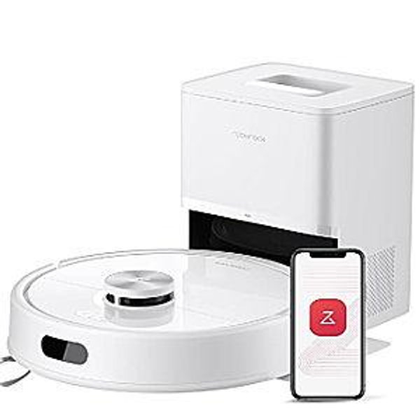roborock Q7 M5+ Robot Vacuum and Mop, Upgraded from Q5 Max+, Up to 7-9 Weeks Self-Empty, 10000Pa Suction, Dual Anti-Tangle System for Pet Hair & Carpet, PreciSense LiDAR Navigation, App Control, White
