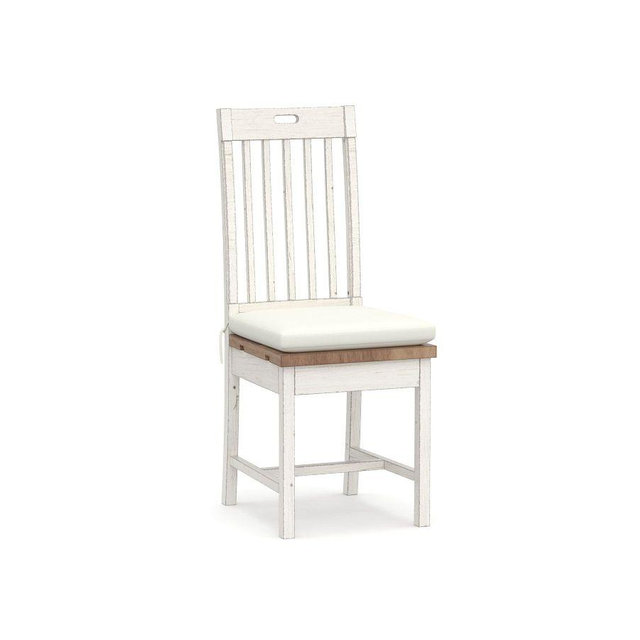 Hart Dining Chair Cushion, Performance Canvas, Poly, White