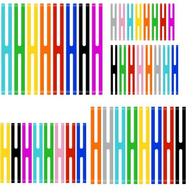 Outus 40 Pieces 5 Size H Band Silicone Rubber Bands Assorted Color Elastic Rubber Wrapping for Books, Cameras, Art, Cooking, Exercise, Bag Wraps Multicolor