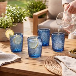 Fitz & Floyd, Sicily Double Old Fashioned Glass, Set of 4 | Zola