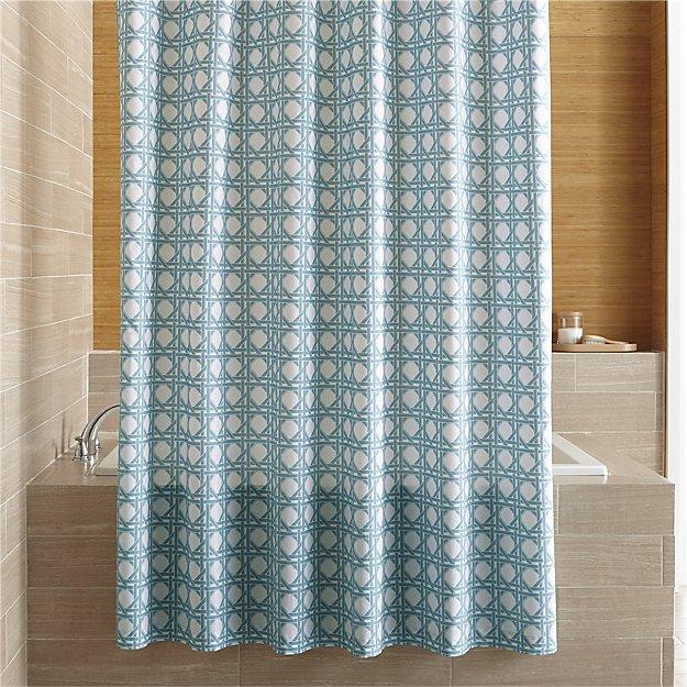 Julien Light Blue Print Shower Curtain