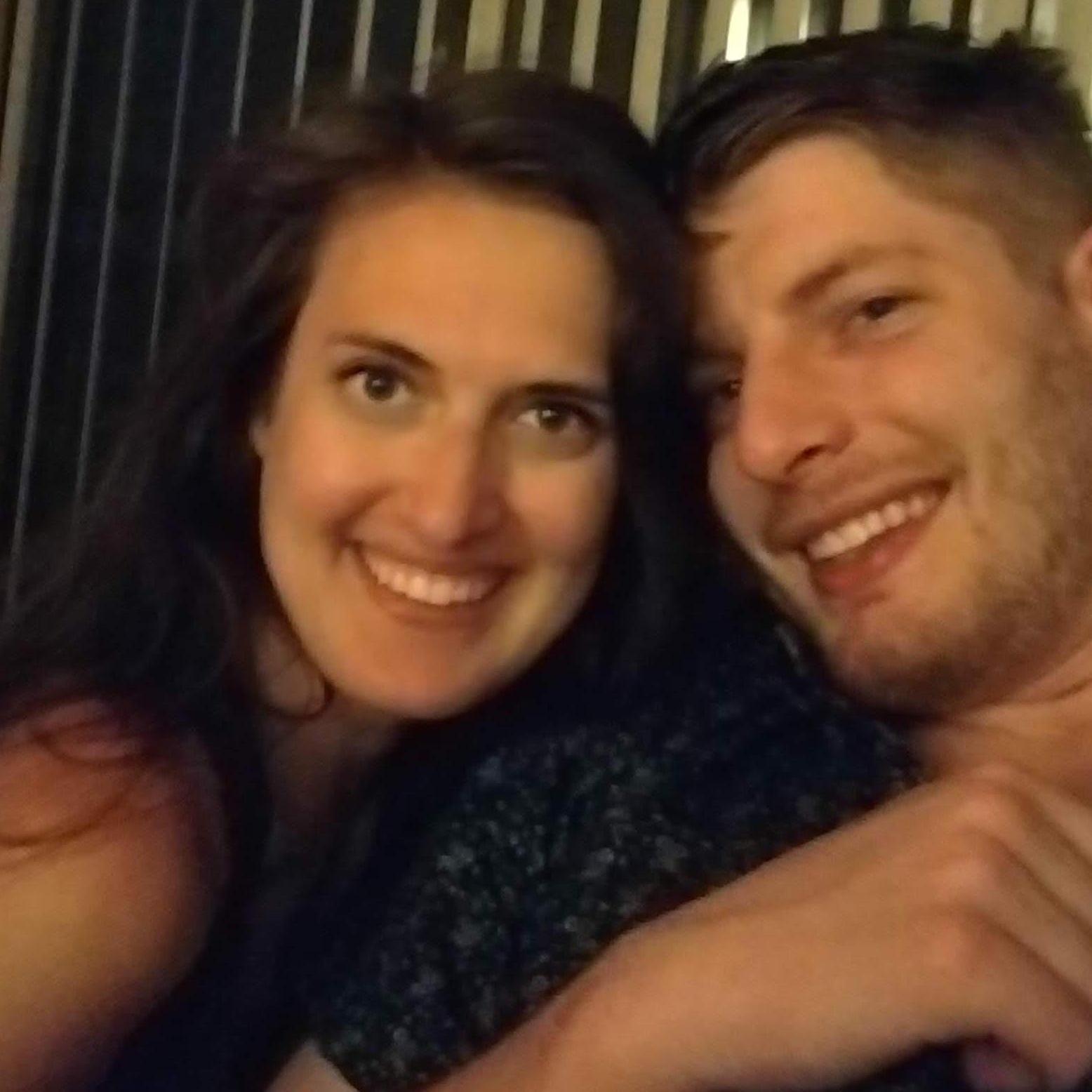 A photo taken right after Evan met Kayla's family for the first time.