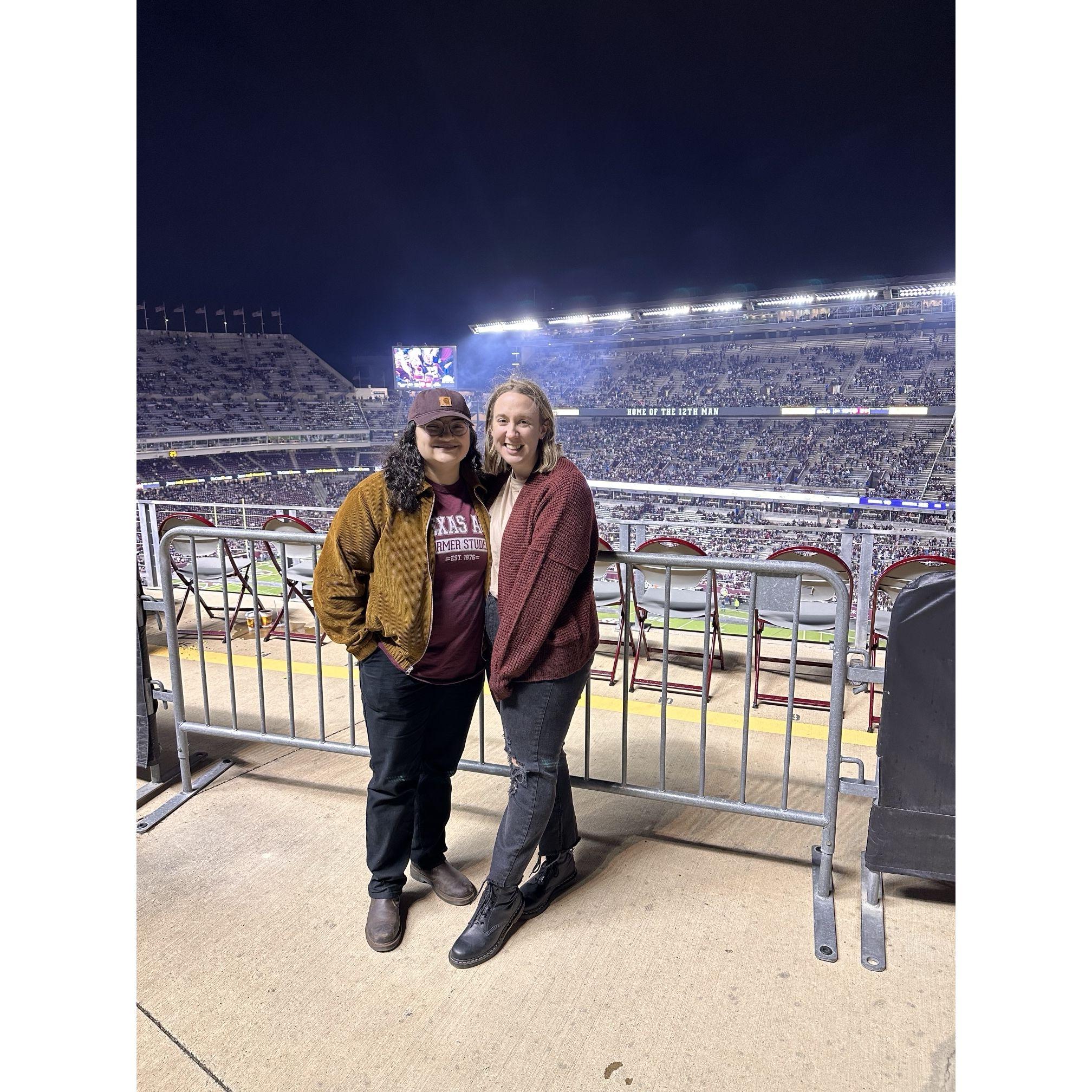 Laura experienced her first Aggie game day in 2023