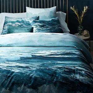 400-Thread-Count Organic Oceanscape Duvet Cover + Shams