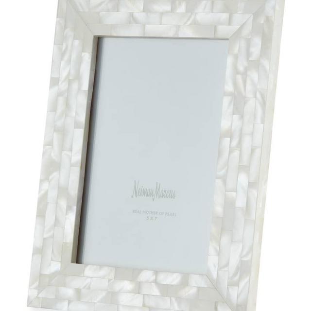 The Jws Collections Mother-of-Pearl Picture Frame, White, 5" x 7"