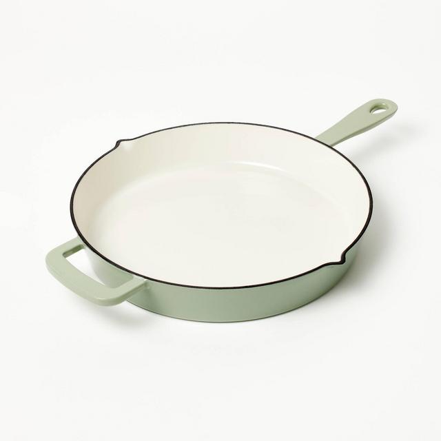 12" Enamel Skillet Sage Green - Figmint™