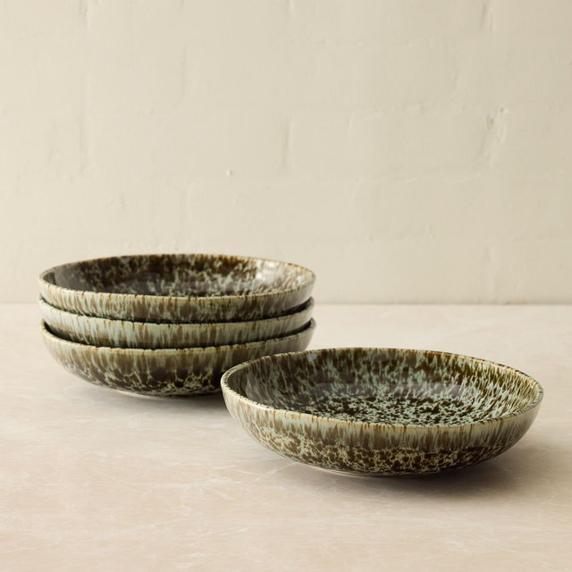 Tavi Ceramic Pasta Bowl, Mint, Set of 4